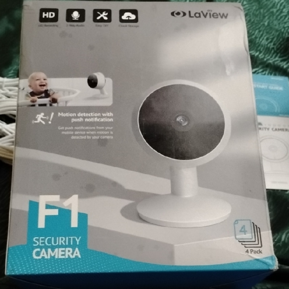 White Security Camera Set - Picture 2 of 2